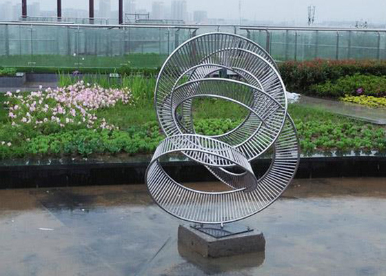 Stainless Steel Metal Ribbon Sculpture For Outdoor Decoration
