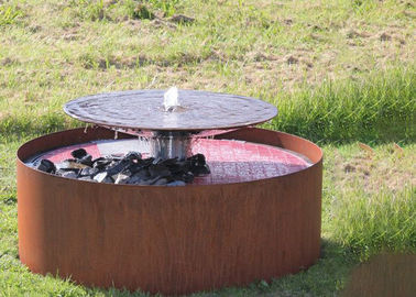 China WASSER-Eigenschafts-Brunnen runde Wasserfall-Kaskade Corten Stahlfür Garten fournisseur