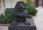 Custom Cast Metal Antique Bronze Sitting Lion Statue for Outdoor