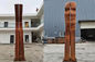 Rustic 3m Height Corten Steel Metal Face Sculpture For Garden
