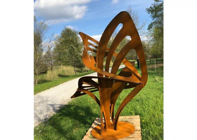 Garten-Dekorations-zeitgenössische Metallskulptur Corten-Stahl-Kunst im