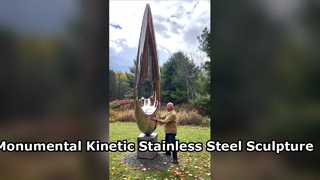 Monumentale kinetische Edelstahlskulptur