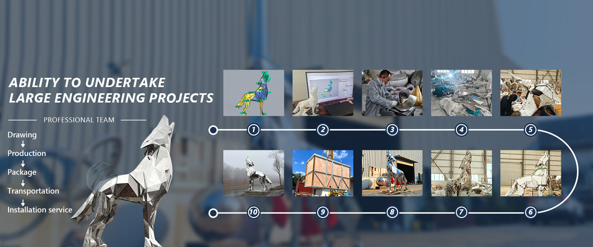 Qualität Metallskulptur im Freien Fabrik