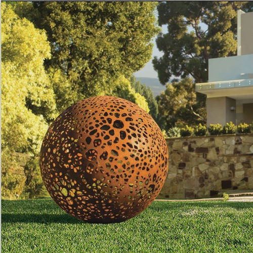 Neueste Unternehmensnachrichten über Corten Steel Perforated Sphere