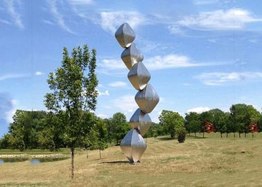 Abstract Steel Sculpture / Stainless Steel Art Sculptures Garden Landscape Design Cubes