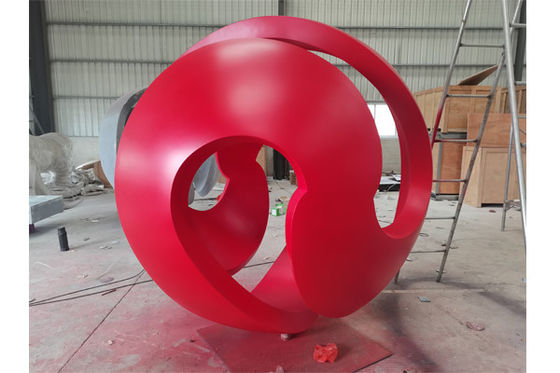 Ein guter Preis. 2M Red Painted Ball Edelstahl-Skulptur-Garten-Dekoration Online