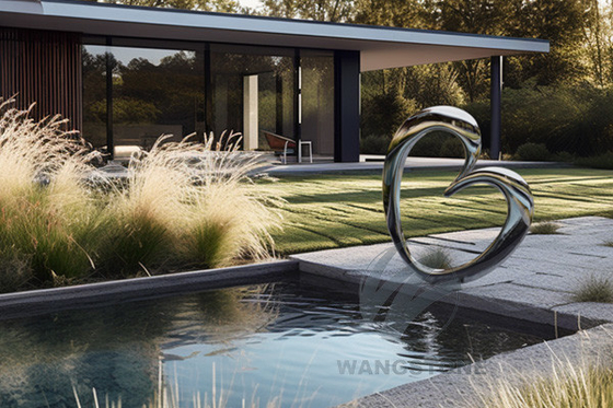 Ein guter Preis. Gartenhof Moderne Kunst Spiegel Polierte Liebesherz Skulptur Online