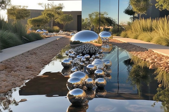 Ein guter Preis. Moderne Edelstahl-Kugelkugel Kunst Outdoor-Metallskulptur Online