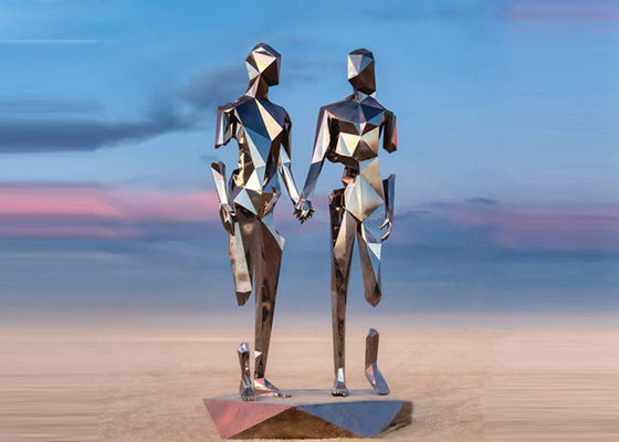 Ein guter Preis. Große Landschaftsdekorative polierte Edelstahlliebhaberskulpturen Online