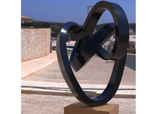 Ein guter Preis. Mahlende Metallkunst aus Edelstahl Abstrakte verdrehte Skulptur für den Außenbereich Online