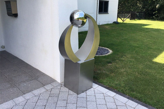 Ein guter Preis. Außengarten Edelstahl Kugelskulptur gebürstet Online
