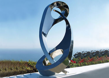 Allgemeine Spiegel-Edelstahl-Skulptur Yin Yang für Dekoration, 180cm Höhe