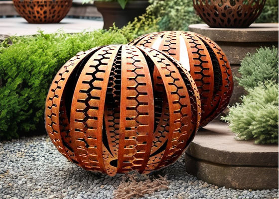 Ein guter Preis. Große rostige Kugel Metall Garten Skulptur Corten Stahlkugel Design Schweißtechnik Online