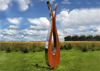 Ein guter Preis. Moderne Skulptur-Zusammenfassungs-Art Corten und des Edelstahls im Freien Online