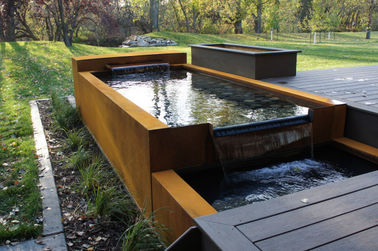 Ein guter Preis. Geformte Stahlwasser-Eigenschafts-rostige moderne Skulptur Corten im Freien Online