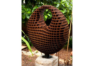 Ein guter Preis. Stahlskulptur Bienenwaben-Dekoration Corten, verrostete Metallgarten-Skulpturen Online