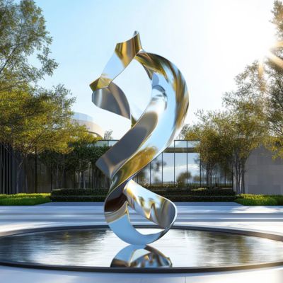 Ein guter Preis. Custom Garden Abstract Stainless Steel Spiral Sculpture Online