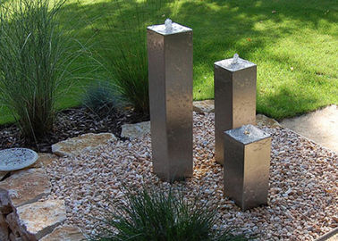 Ein guter Preis. Quadratischer Zylinder-Kaskadengarten-Wasser-Brunnen-Eigenschaft des Edelstahls Online