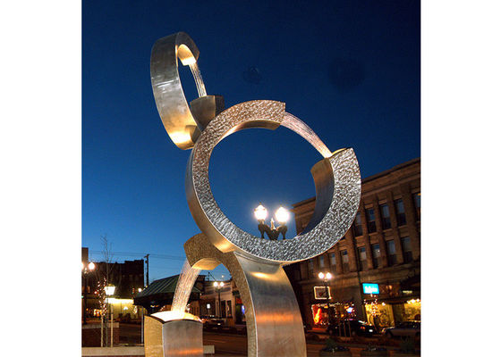 Ein guter Preis. Zeitgenössische Edelstahlskulpturen Garten Edelstahl Wasserbrunnen Online