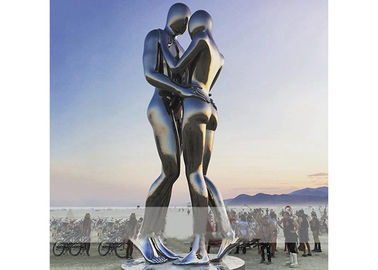 Ein guter Preis. Quadratische Dekorations-moderne Edelstahl-Skulptur-Metallliebhaber-Skulpturen Online