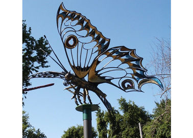 Ein guter Preis. Riesiges Garten-Insekten-Metallskulptur-Edelstahl-Schmetterling im Freien für Landschaft Online