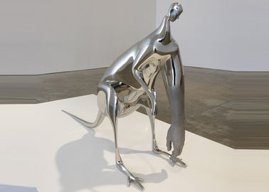 Ein guter Preis. Kunst-moderner Edelstahl-Skulptur-Känguru-tierischer menschlicher Kopf und Hände Online