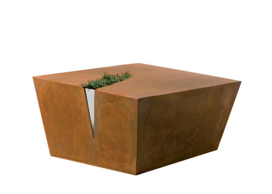 Ein guter Preis. Äußerer rostiger Couchtisch-Metallgarten gestaltet verschiedene Stahlfarbe Corten Online