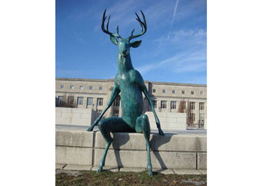 Ein guter Preis. Große Casting-Grünspan-Bronze-Statuen-Bronze-Rotwild-Skulptur für Straßen-Dekor Online