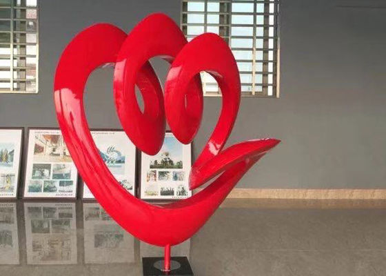 Ein guter Preis. Rote große Kunst-Stadtlandschafts-Edelstahl-Kunst gestaltet das gemalte Rot Online