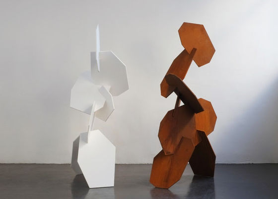 Ein guter Preis. Garten-Verwendungs-geometrische Skulptur-Dekoration im Freien von Corten-Stahl Online