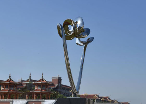 Ein guter Preis. Heraus Tür-moderner Edelstahl-abstrakte Skulptur-Spiegel poliert Online