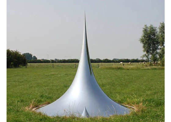 Ein guter Preis. Garten-Dekorations-Metallgroßes Poliermetall im Freien gestaltet Tropfen-Skulptur Online