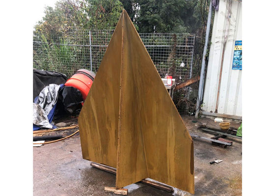 Ein guter Preis. Stahlskulptur Korrosionsbeständigkeit Corten verrostete Garten-flacher Papierentwurf Online
