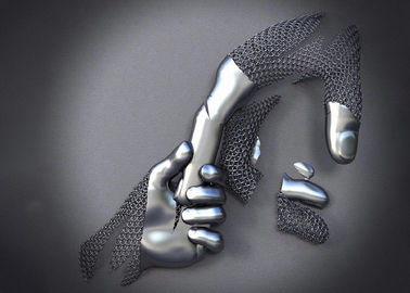 Ein guter Preis. Liebes-Hände entwerfen Metallwand-Skulptur-mattes Finish des Edelstahl-3D Online