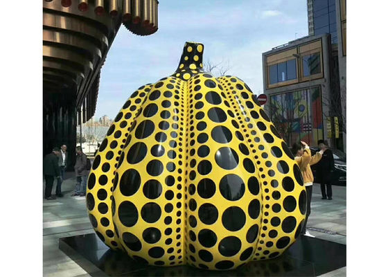 Ein guter Preis. Riesiger Edelstahl-gemalte Kürbis-Skulptur im Freien für Stadtlandschaft Online