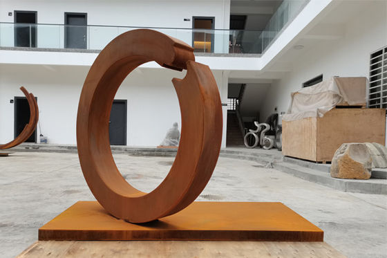 Ein guter Preis. Stahlmetall Ring Sculpture 1.5m Höhen-Zusammenfassung Corten Online