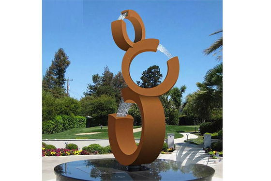 Ein guter Preis. Moderner Entwurf Garten-Rusty Corten Steel Water Fountains 3C im Freien Online