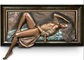 Woman Relaxing Bronze Relief Sculpture Decorative OEM / ODM Acceptable