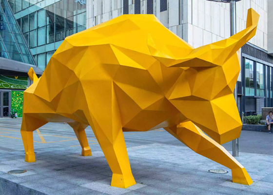 Ein guter Preis. Gießerei Lebensgröße Gemalte Stier Außen Glasfaser Skulptur Öffentliche Dekoration Online