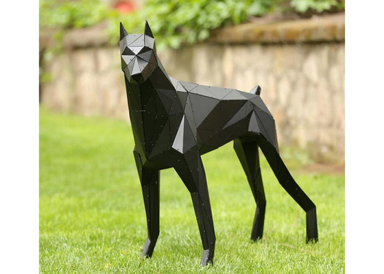 Ein guter Preis. Garten-Dekorations-Hundefiberglas-Skulptur im Freien, Fiberglas-Dobermann-Statue Online