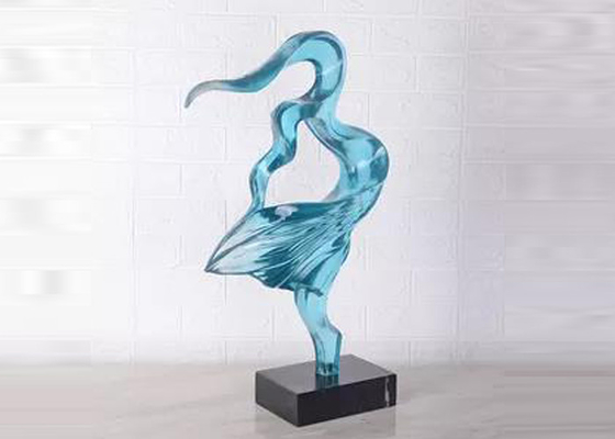 Ein guter Preis. Transparentes Harz-Tänzer-Girl Sculpture Unique-Garten-Haus Art Decoration Online