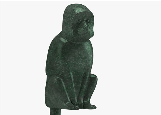 Ein guter Preis. Lebensgroßes Metallwerfende Bronzestatuen-Sitzen-Affe-Skulptur Online