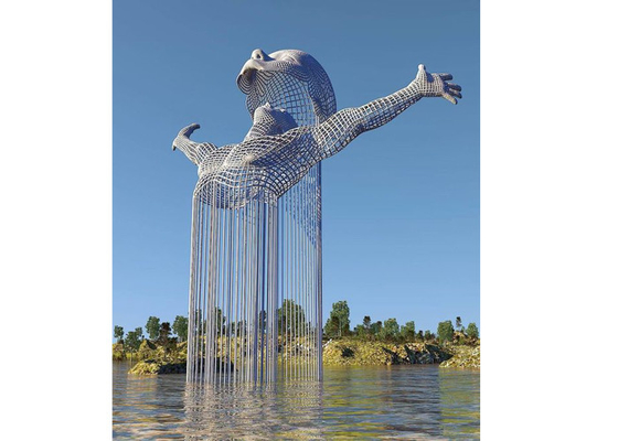 Ein guter Preis. Moderne Edelstahl-Zahl im Freien Skulptur-Brunnen der Dekorations-316 Online