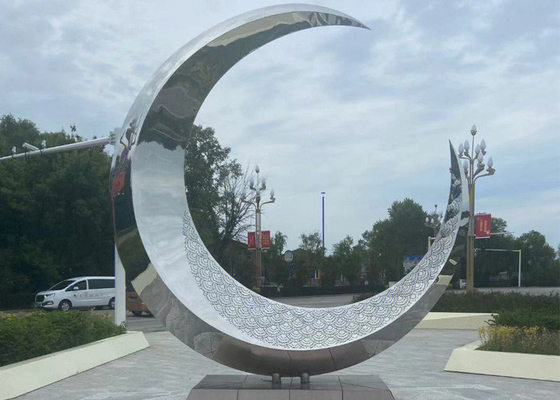 Ein guter Preis. Sondergröße-modernes Garten-Metall Art Stainless Steel Moon Sculpture Online