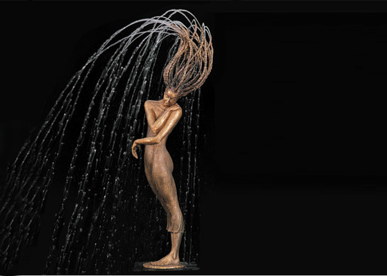 Ein guter Preis. Höhe des Garten-Dekorations-im Freien Bronzefrauen-Wasser-Brunnen-250cm Online