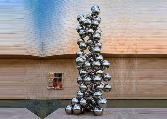 Ein guter Preis. Große Gartendekoration Polsterte Edelstahl-Mehrkugel-Skulptur Online