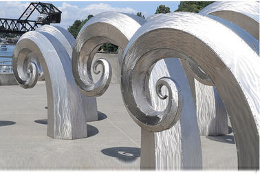 Ein guter Preis. Allgemeine Kunst-große Metallwellen-Skulptur, abstrakte Stahlskulptur im Freien Online