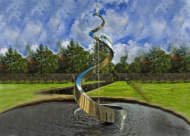 Ein guter Preis. Dekorative künstlerische Wasser-Brunnen/Edelstahl-Brunnen im Freien für Garten Online