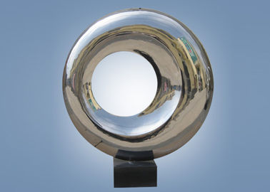 Ein guter Preis. Innenspiegel-Edelstahl-Skulptur-Donut-Form im Freien WS-ST048 Online