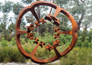 Ein guter Preis. Oxid-Farbblüht rostige Garten-Skulpturen, Metallgarten Skulptur 150cm Heigh Online